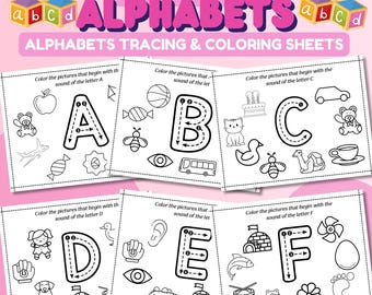 Alphabet Tracing & Coloring Pages: Preschool ABC Practice (PDF)