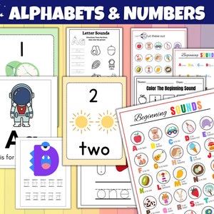 4000 Preschool Pre-K Kindergarten Learning Bundle, Activity Worksheets, Alphabet, Numbers, Shapes, Colors, Coloring pages, Do a Dot afbeelding 3