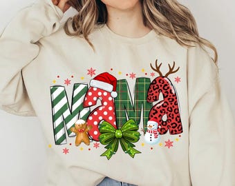 PNG de Mamá Coqueta Navideña, PNG de Mamá Claus, PNG de Pastel de Árbol de Navidad, PNG de Mamá Coqueta con Lazo Navideño, Garabatos Navideños