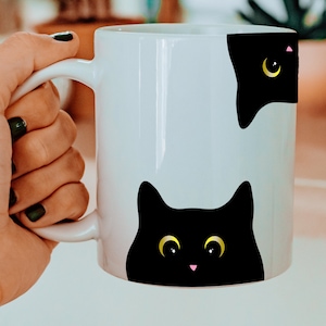 Black Cat Mug, Cat Mug Funny, Black Cat Gifts, Cat Owner Mug, Cat Mom Gift, Gift for Cat Dad, Black Cat Ceramic Coffee Mug, Pet Owner Mug