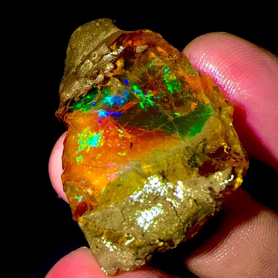 21x18 MM Naturel Superbe Opale de Feu éthiopienne Pierre précieuse