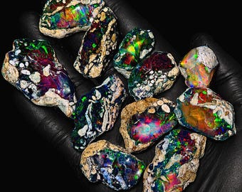 cut grade black opal rough for manufacturing wholesale opal in large size