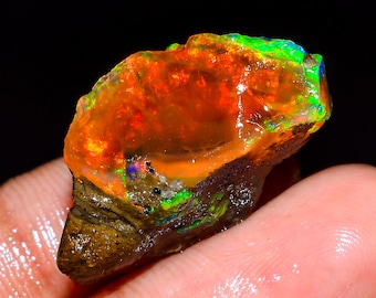 natural opal rough, fire opal rough, opal raw, welo fire opal, Ethiopian opal gemstone, opal jewelry, 21 Ct. 26x14x13MM