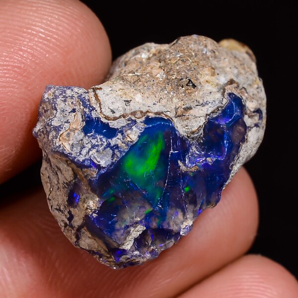 natural opal rough, opal , black opal raw, fire opal, 13.00 Cts. Natural Exclusive Welo Fire Ethiopian Opal 23X14X12 MM Rough Gemstone