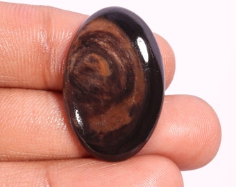 Fantastic Top Quality Natural Rainbow Eye Obsidian Oval Shape Cabochon Loose Gemstone For Making Jewelry 23.75 Ct 34X20X5 MM SG-9721