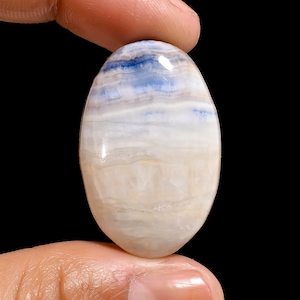 Elegant Top Grade Quality 100% Natural Blue Scheelite Oval Shape Cabochon Loose Gemstone For Making Jewelry 36 Ct. 31X20X6 mm AK-4066