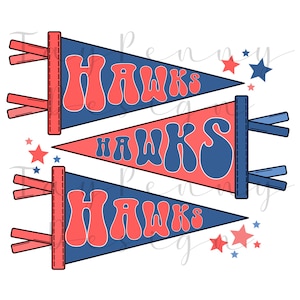 Hancock Hawks Pennant Spirit Flags