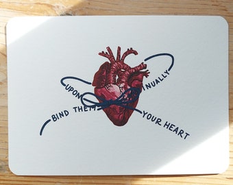 Christian card "Bind the word upon your heart"