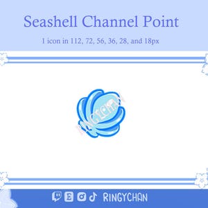 Muschel (Blau) Kanalpunkt-Icon | Twitch-Kanalpunkt-Symbol | Twitch Emotes | Emote strahlen | Discord | Emotes | Whatsapp | Youtube