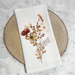 Wildblumen Geschirrtuch | Küchenhandtuch Wildblumen Badezimmer Handtuch | Blumen Küche Dekor | Badezimmer Dekor | Gastgeschenk