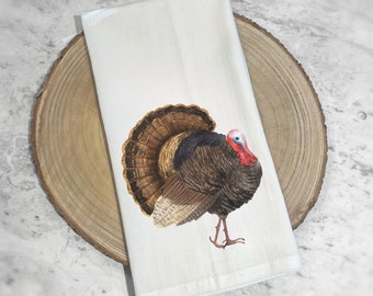 Thanksgiving Tea Towel | Fall Kitchen Towel | Turkey Dish Towel | Guest Bathroom Hand Towel | Fall Home Decor | Hostess Gift