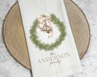 Personalized Christmas Tea Towel | Personalized Christmas Kitchen Towel | Personalized Christmas Gift | Custom Christmas Tea Towel