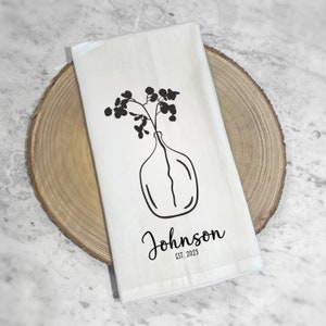 Personalized Tea Towel | Personalized Kitchen Towel | Custom Name Towel | Custom Dish Towel | Personalized Hand Towel | 100% Cotton Towel