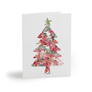 Christmas Cards (8, 16, 24) | Blank Christmas Tree Greeting Cards | Christmas Note Cards | Christmas Stationery Set | Christmas Card Pack