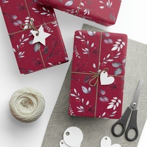 Christmas Gift Wrap | Red Wrapping Paper | Holiday Gift Wrap