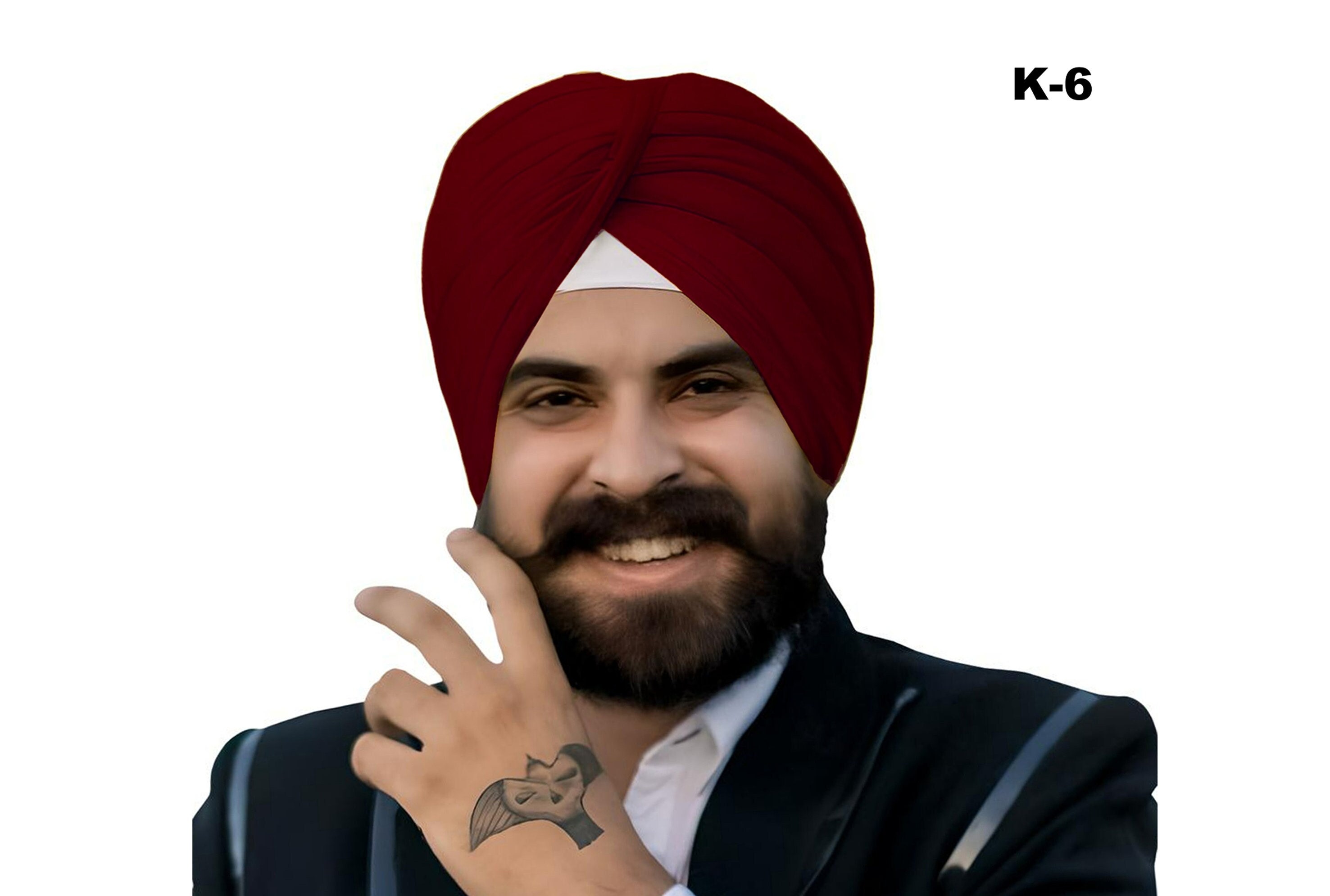 Traditional Sikh Turban (Pug/Pagri) - 6.5 Meter Full Voile, 100% Cotton, White, For Men & Boys