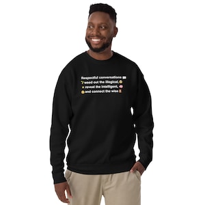 Logic Communication Unisex Premium Sweatshirt | Trendy Abstract Design | Comfy and Stylish