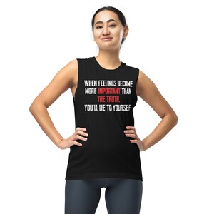 Geen leugens, alleen waarheid groei Mindset spier shirt | Motiverende fitnesstanktop | Inspiratie Workout T-shirt | Trending empowerment-kleding