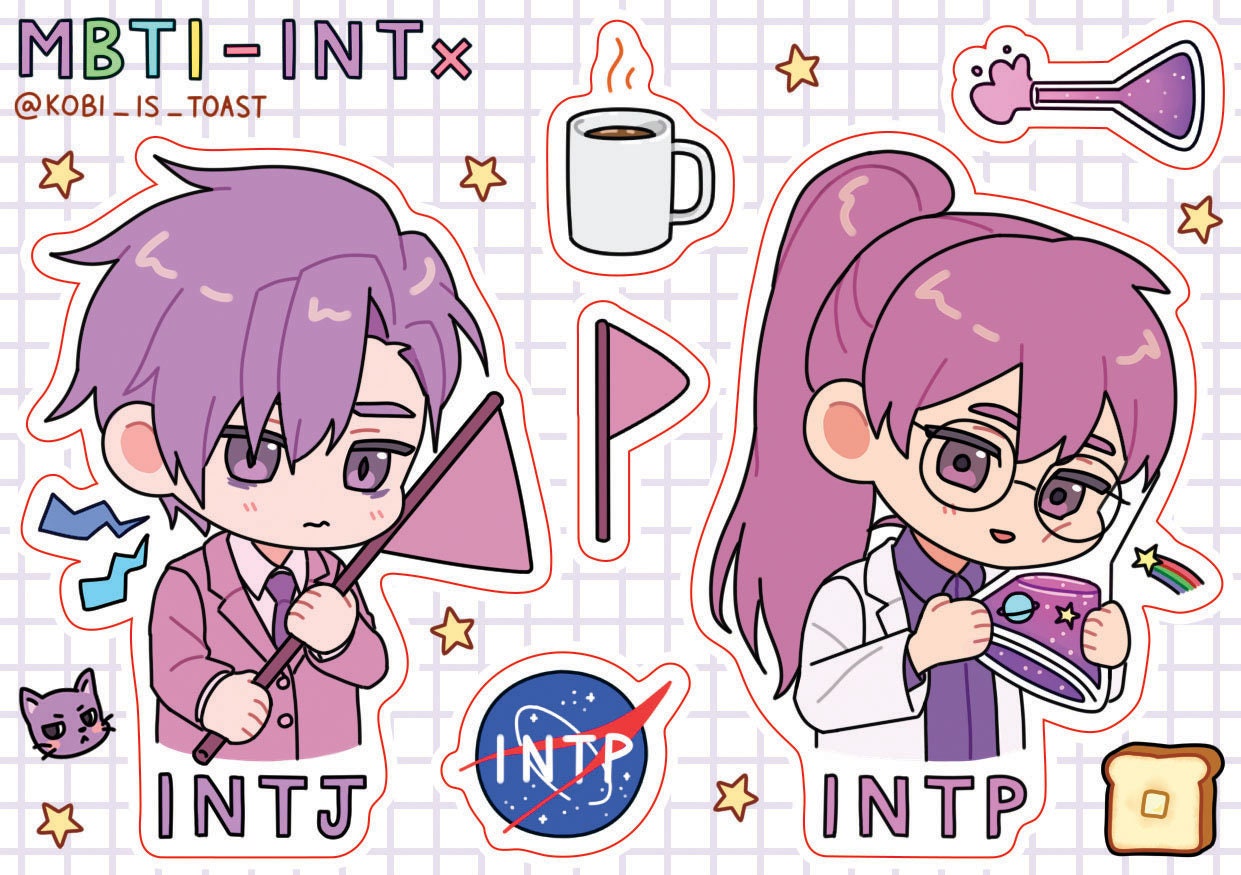INTP Avatar (Stack Included) Sticker for Sale by mbticrap