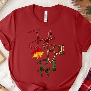 Christmas Musician Gift, Christmas Music Sweatshirt,  Christmas Music Lover, Christmas Party Tee, Red Gold Green Christmas Shirt, Jinglebell