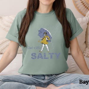 Salty Girl T-Shirt: Vintage Cotton Blend, Funny Humor Tee image 4