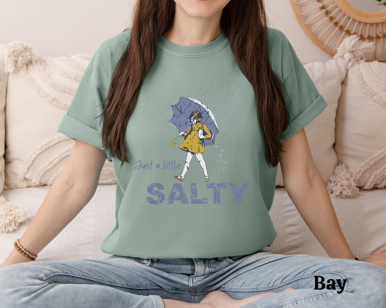 Salty Girl T-Shirt: Vintage Cotton Blend, Funny Humor Tee image 4