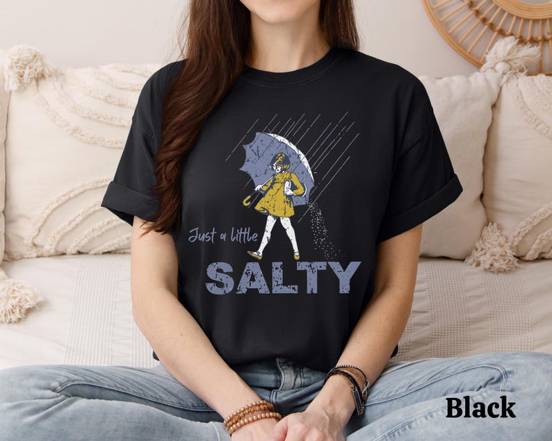 Salty Girl T-Shirt: Vintage Cotton Blend, Funny Humor Tee image 2