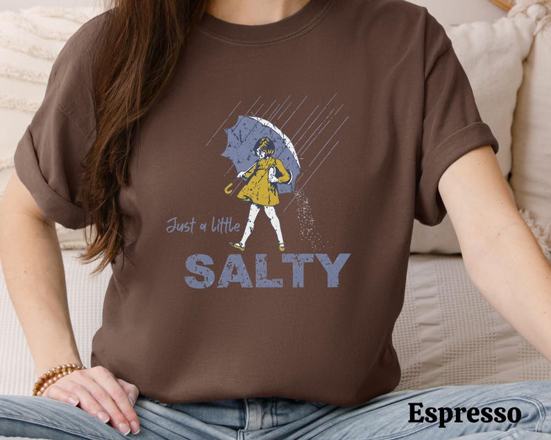 Salty Girl T-Shirt: Vintage Cotton Blend, Funny Humor Tee image 3