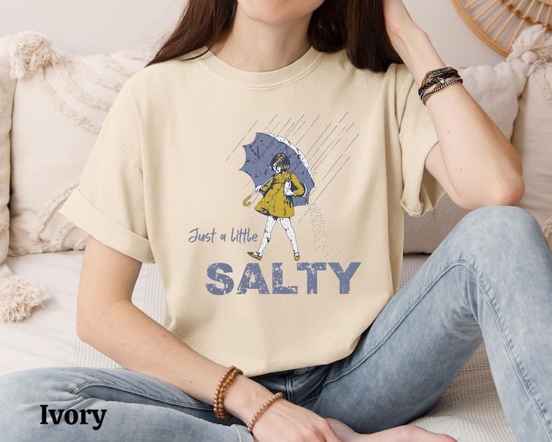 Salty Girl T-Shirt: Vintage Cotton Blend, Funny Humor Tee image 5