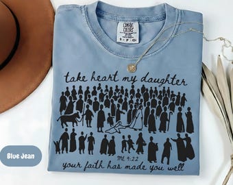 Christian Graphic TShirt, Scripture Verse Shirt, Bible Verse Shirt, Woman Touches Jesus Christian Shirt For Women, Jesus Shirt Faith Shirt