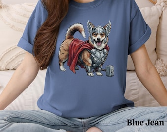 Corgi Superhero T-Shirt: Funny Welsh Corgi Dog Comic Fan Tee