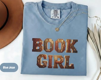 Comfort Colors® Retro Bookish Shirt, Floral Bookish Shirt, Book Lover Gift, Bookworm Shirt, Librarian Shirt, Fall Reading Shirt, Bookish Tee