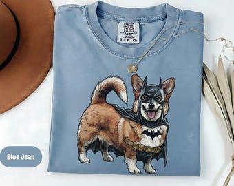 Corgi Superhero T-Shirt: Funny Welsh Corgi Dog Comic Fan Tee