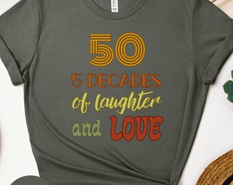 1974 50th Birthday Shirt For Men - Personalized Vintage Star Design - Custom Year & Size Gift