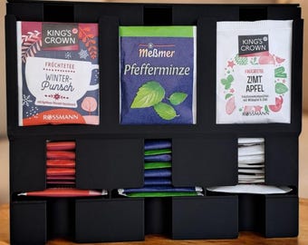 Modern Tea Bag Organizer – 3D Printed PLA Kitchen Storage