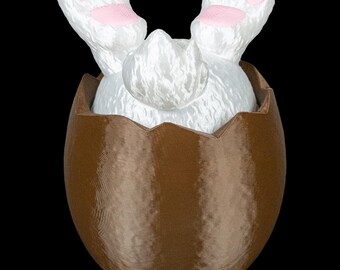 Peeky Bunny Container – Cute Easter Bunny Storage Box, Playful Rabbit Decor, Small Gift Container, Spring Home Decor