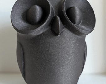 3D-geprinte uilsculptuur – minimalistisch beeldje voor woondecoratie