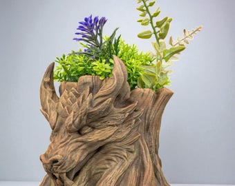 Fantasieplantenbak - draken- en boomgeestontwerp | Uniek binnen- en buitendecor voor plantenliefhebbers