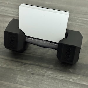 Hantel Visitenkarten-Halter - Geschenk für Fitnessstudio, Fitness-Trainer Schreibtischzubehör, Chiropraktor & Personal Trainer Decor