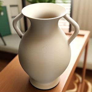 Greek Amphora Vase – 3D Printed Decorative Jug with Dual Handles – Ancient-Style Classical Home Decor