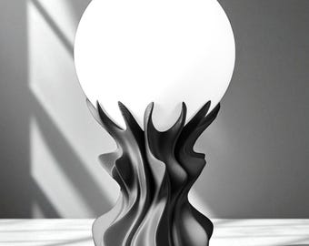 Skulpturale Tischlampe - 3D Gedrucktes Modernes Wohn Dekor