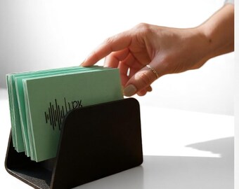 3D Printed Business Card Holder: Modern Desk Organizer, PLA Plastic