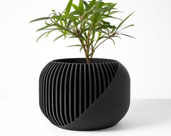 3D-geprinte geometrische plantenbak met lekbak – modern interieur
