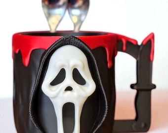 Horror Movie Pint Holder – 3D Printed Ice Cream Stand with Spoon Slots