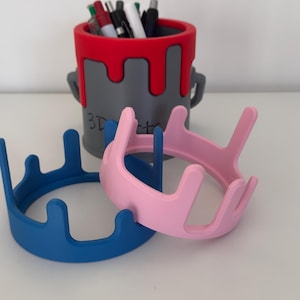 Farbeimer Stiftehalter Tasse - 3D Gedruckt Werkzeug Organizer & Make-up Pinsel Halter, niedliche Badezimmer Zahnbürstenschale