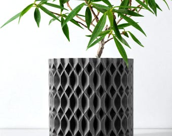 Moderno vaso da fiori stampato in 3D, contenitore per piante grasse e decorazioni per la casa
