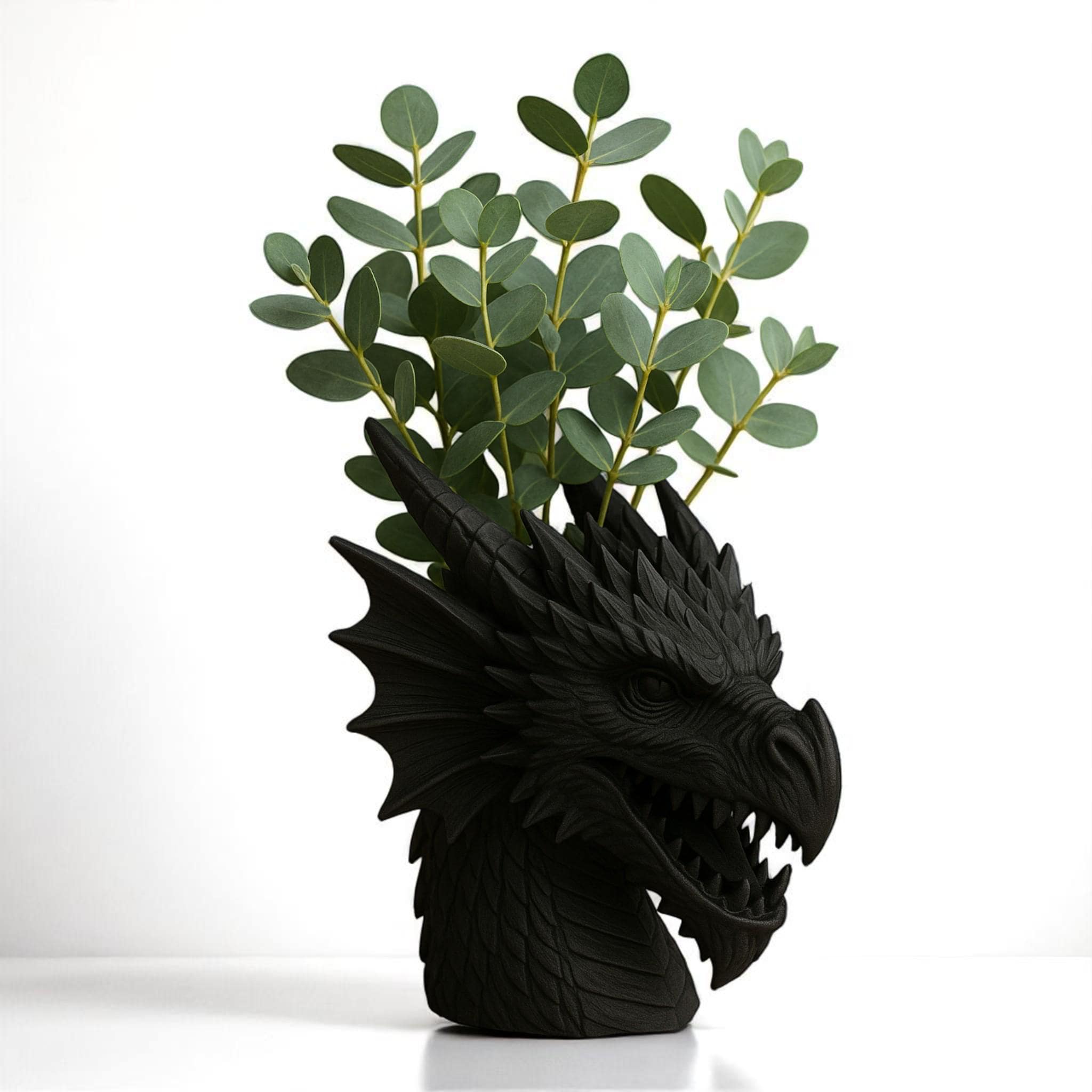 Dragon Planter for Indoor Plants - Custom Color Fantasy Dragon Flower Pot, Unique Detailed Houseplant Container & Home Decor Gift