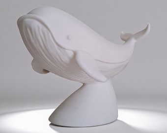 3D gedruckte Walskulptur - Modernes minimalistisches Ozeandekor