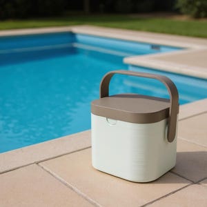 4-Can Portable Cooler – 3D Printed Box with Freezable Water Core & Carry Handle | Fits 330 ml Cans, Picnic/Beach Retro Cooler