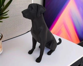 3D gedruckte Labrador Statue, modernes Wohndekor